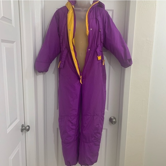 Vintage Magenta Ski Apres Snow Suit XS-S - Picture 4 of 7